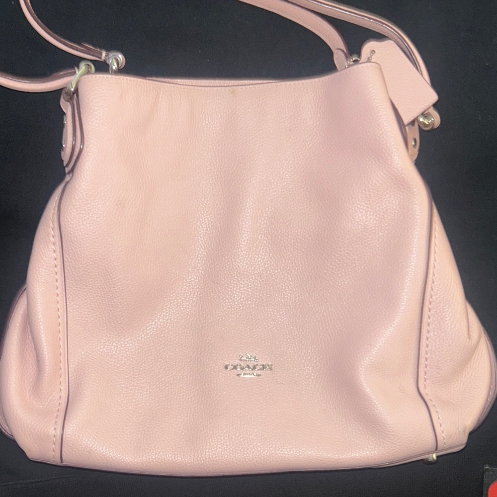 Coach Light Pink Leather Shoulder Bag